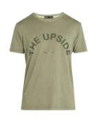 Matchesfashion.com The Upside - Big Logo Crew Neck Cotton T Shirt - Mens - Dark Green