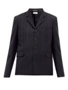 Matchesfashion.com Saint Laurent - Striped Single Breasted Jacket - Mens - Black