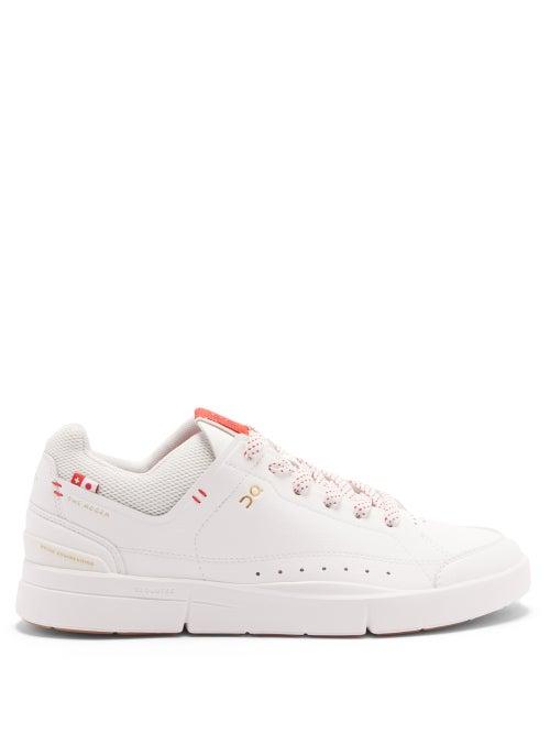 Ladies Shoes On - The Roger Centre Court Jp Faux-leather Trainers - Womens - Red White