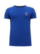Matchesfashion.com Versace - Medusa Print Jersey T Shirt - Mens - Blue
