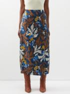 S Max Mara - Zante Skirt - Womens - Dark Blue