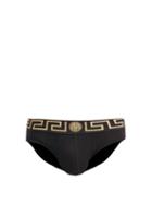 Versace - Medusa-jacquard Low-rise Stretch-cotton Briefs - Mens - Black
