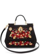 Matchesfashion.com Dolce & Gabbana - Sicily Ayers & Brocade Cross Body Bag - Womens - Black Multi