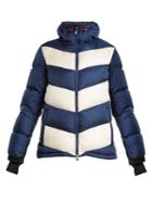 Perfect Moment Super Day Chevron-striped Quilted Down Ski Jacket