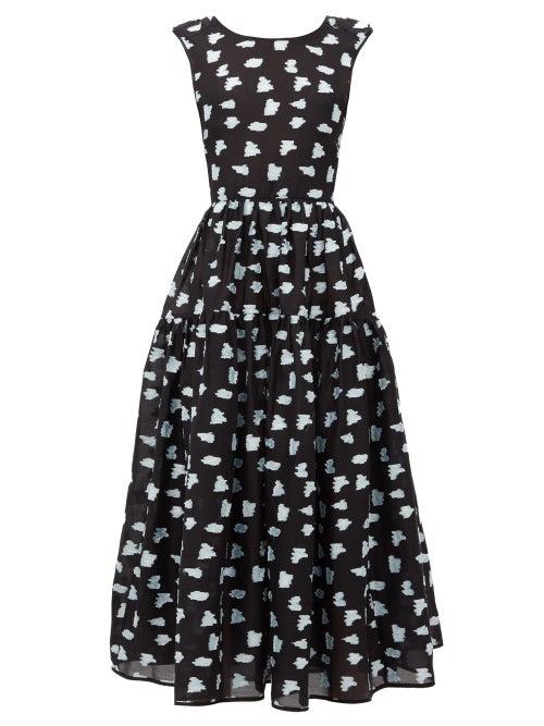 Matchesfashion.com Cecilie Bahnsen - Ruth Fil-coup Dress - Womens - Black Multi