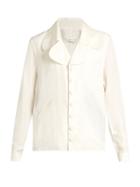 Wales Bonner Baba Oversized-lapel Silk-noil Shirt