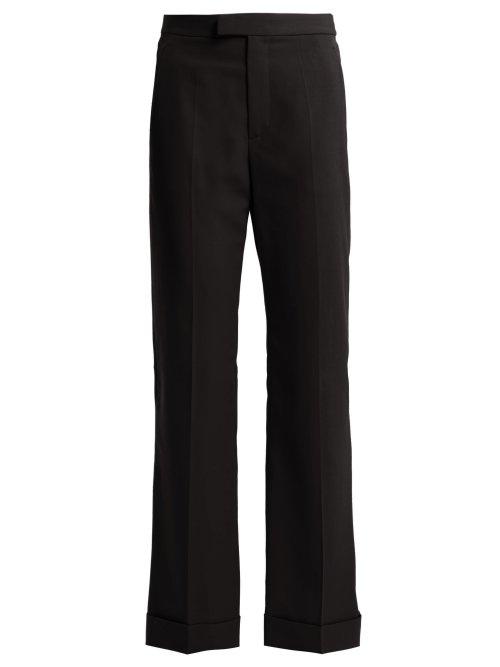 Matchesfashion.com Maison Margiela - Flared Cropped Trousers - Womens - Black
