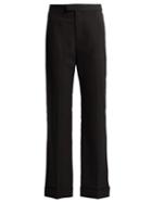 Matchesfashion.com Maison Margiela - Flared Cropped Trousers - Womens - Black