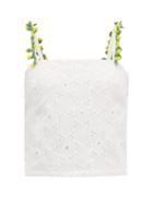 Matchesfashion.com Staud - Beaded Broderie Anglaise Camisole Top - Womens - White