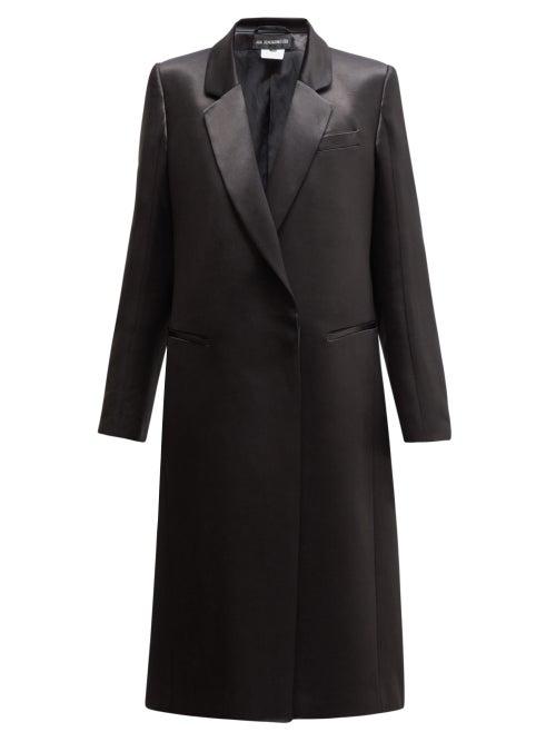Matchesfashion.com Ann Demeulemeester - Satin Shine Overcoat - Womens - Black