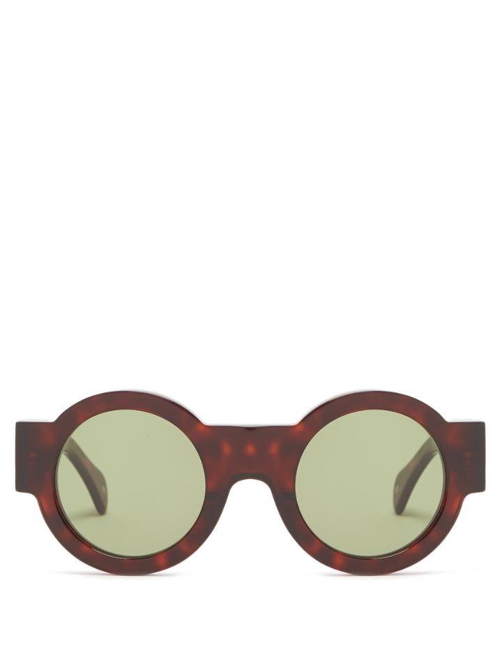 Kaleos Caster Round-frame Acetate Sunglasses
