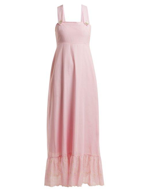 Matchesfashion.com Athena Procopiou - Julia Back Button Dress - Womens - Light Pink