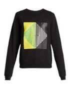 Matchesfashion.com Pswl - Logo Print Cotton Jersey Sweatshirt - Womens - Black Multi