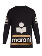 Matchesfashion.com Isabel Marant - Gianni Logo Print Cotton Top - Mens - Black