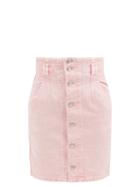Isabel Marant Toile - Tloan Buttoned Denim Skirt - Womens - Light Pink