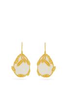 Matchesfashion.com Aurlie Bidermann - Franoise Gold-plated Mother-of-pearl Earrings - Womens - White Gold