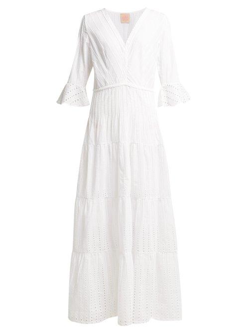 Matchesfashion.com Le Sirenuse, Positano - Bella Broderie Anglaise Maxi Dress - Womens - White