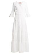 Matchesfashion.com Le Sirenuse, Positano - Bella Broderie Anglaise Maxi Dress - Womens - White
