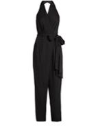 Diane Von Furstenberg Polka-dot Print Halterneck Silk-blend Jumpsuit