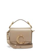 Matchesfashion.com Chlo - The C Mini Leather And Suede Shoulder Bag - Womens - Grey