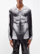 Y/project - X Jean Paul Gaultier Body Morph-print Shirt - Mens - Black White