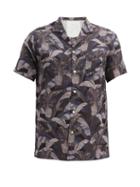 Matchesfashion.com Officine Gnrale - Dario Short-sleeved Tropical-print Cotton Shirt - Mens - Tan Multi