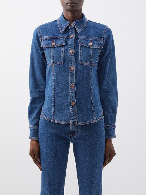 See By Chlo - Button-down Denim Shirt - Womens - Indigo