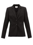 Matchesfashion.com La Collection - Julie Single-breasted Wool-blend Suit Jacket - Womens - Black