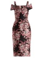 Matchesfashion.com Dolce & Gabbana - Floral Jacquard Dress - Womens - Black Multi