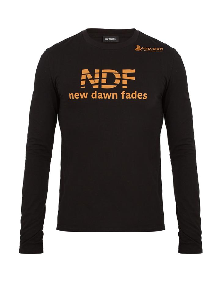 Raf Simons New Dawn Fades-print Long-sleeved Cotton T-shirt