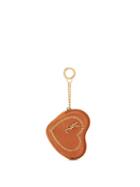 Matchesfashion.com Saint Laurent - Love Heart Shaped Whipstitched Leather Coin Purse - Womens - Tan