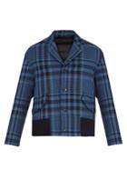 Valentino Embellished-appliqu Checked Wool Jacket