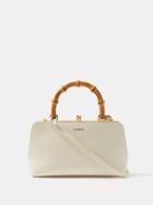 Jil Sander - Mini Bamboo-handle Leather Bag - Womens - Cream