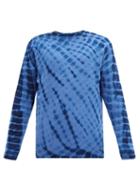 Matchesfashion.com The Elder Statesman - Tie-dye Cashmere Sweater - Mens - Blue