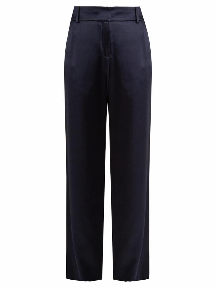 Sies Marjan Tatum Straight-leg Duchess-satin Trousers