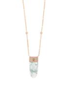 Matchesfashion.com Jacquie Aiche - Sphere Spear Diamond, Aquamarine & Gold Necklace - Womens - Light Blue