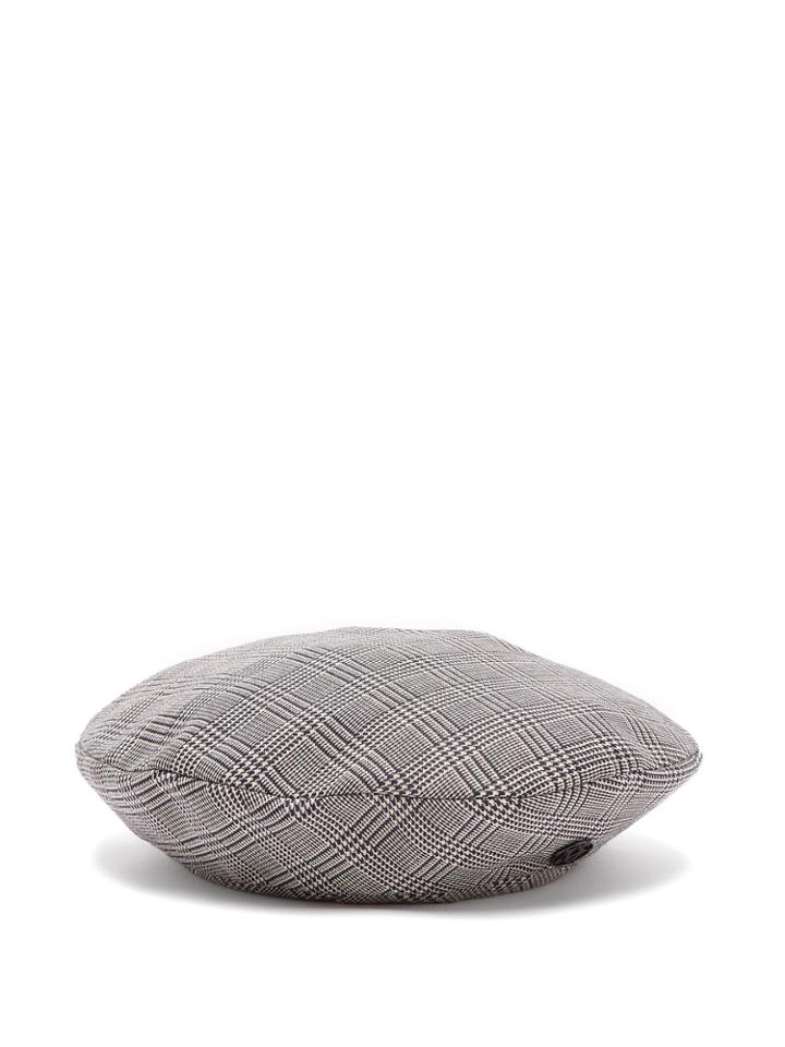 Maison Michel New Billy Prince Of Wales-checked Wool-blend Beret