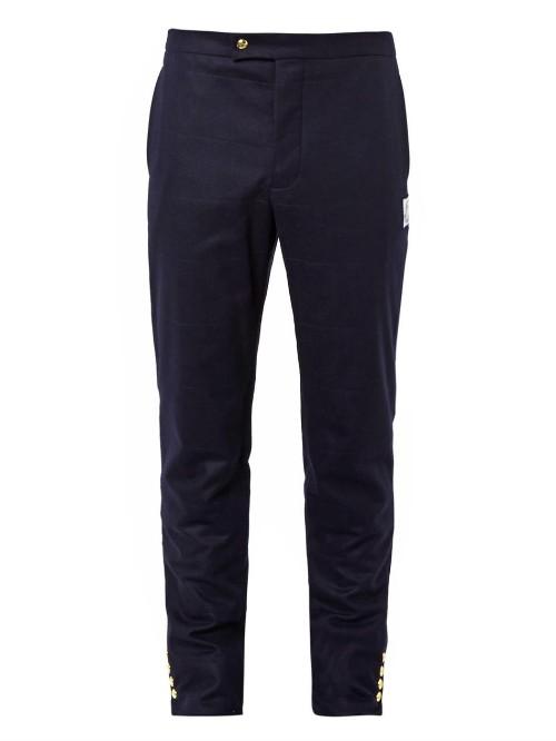 Moncler Gamme Bleu Wool-flannel Trousers