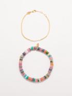 Anni Lu - Set Of Two Good Vibrations Gold-plated Bracelets - Womens - Multi