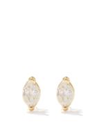 Shay - Diamond & 18kt Gold Stud Earrings - Womens - Yellow Gold