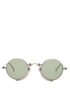Matchesfashion.com Matsuda - Round Titanium Sunglasses - Mens - Green