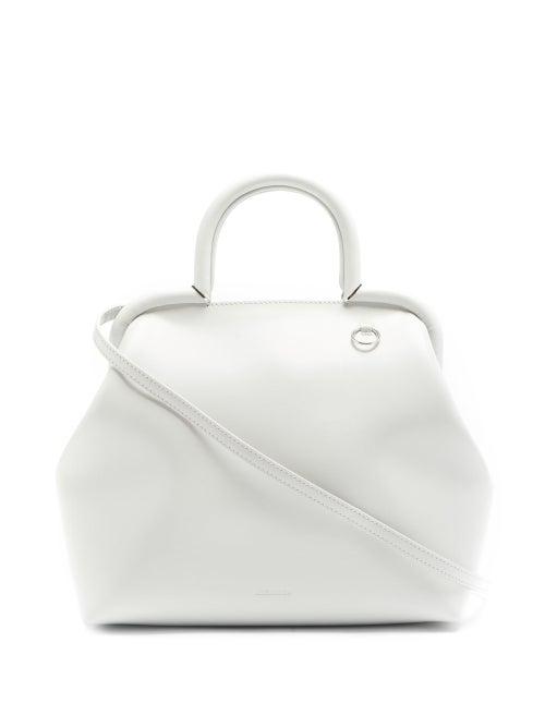 Matchesfashion.com Jil Sander - Top-handle Medium Leather Bag - Womens - Grey
