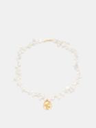 Hermina Athens - Athena Pearl & Gold-vermeil Necklace - Womens - Gold Multi