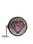 Saint Laurent Glitter-patch Leather Coin Purse