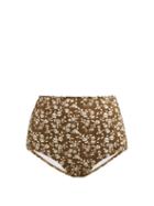 Matchesfashion.com Dodo Bar Or - Jenna High Rise Bikini Briefs - Womens - Green Print