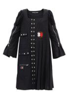 Chopova Lowena - Morson Square-neck Studded Cotton-poplin Dress - Womens - Black