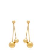 Matchesfashion.com Carolina Herrera - Double Sphere Drop Earrings - Womens - Gold