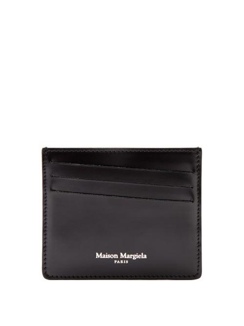 Matchesfashion.com Maison Margiela - Crocodile Embossed Leather Cardholder - Mens - Black