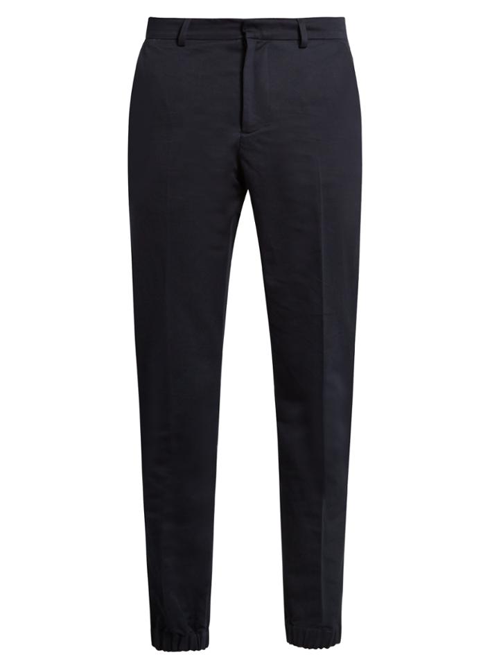 Ami Cotton And Linen-blend Trousers
