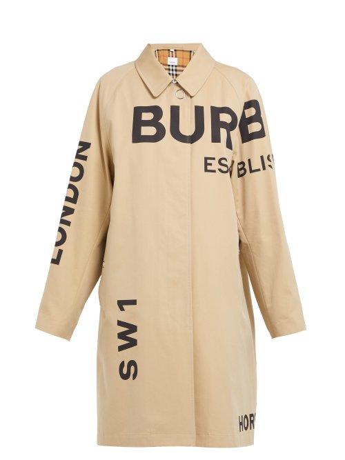 Matchesfashion.com Burberry - Antonio Cotton Gabardine Car Coat - Womens - Beige Multi